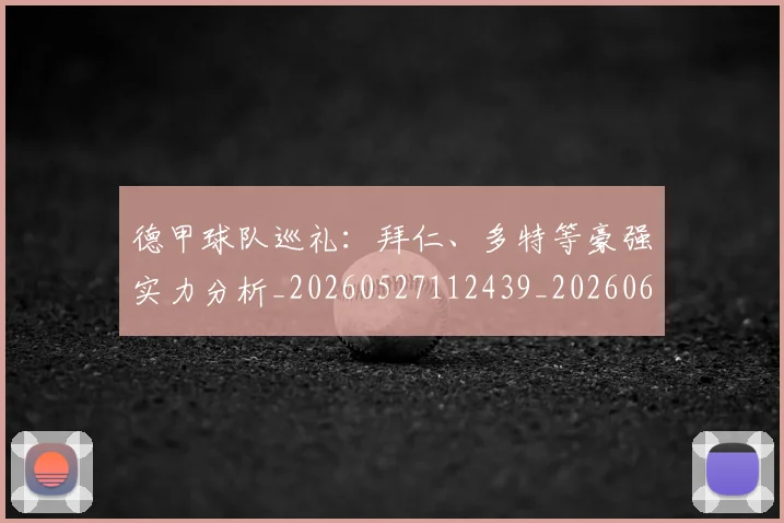 德甲球队巡礼：拜仁、多特等豪强实力分析_20260527112439_20260609191703
